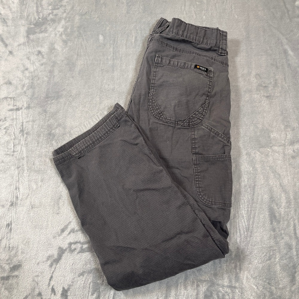 Hawx Work Gear Mens 32x32 Ripstop Double Knee Utility Work Pants Charcoal Gray - Picture 5 of 5